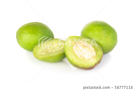 Chebulic Myrobalans isolated on white background Chebulic Myrobalans isolated on white background 58777118