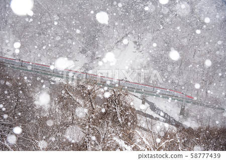 Akita Shinkansen on a winter day 58777439