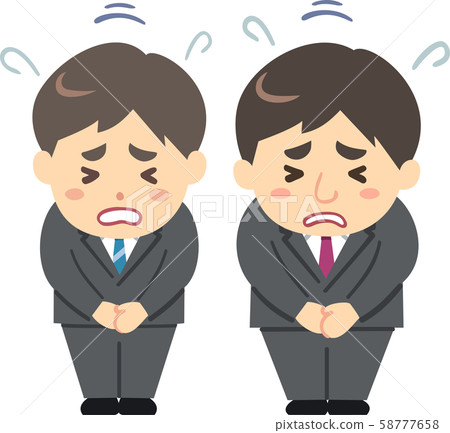 Apology with two businessmen 58777658