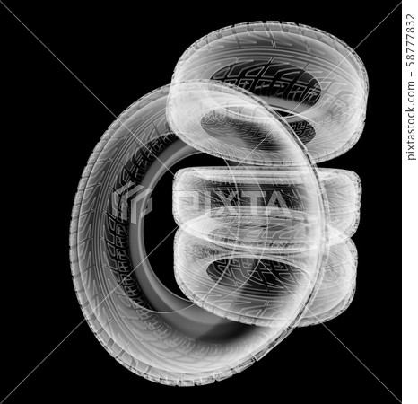 Car wheels X-Ray style Car wheels X-Ray style 58777832
