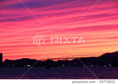 鳥取縣Sa海峽傍晚秋天秋天的天空 58778852