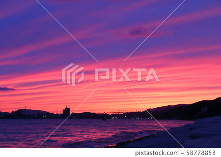 鳥取縣Sa海峽傍晚秋天秋天的天空 58778853