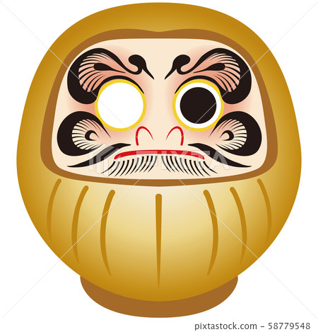 新年賀卡材料Daruma，裝滿金 58779548