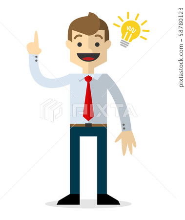 Vector of a businessman with an idea Vector of a businessman with an idea 58780123