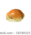 Illustration of raisin butter roll 58780325