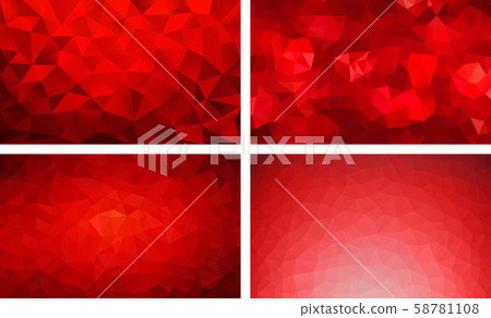 vector pack low poly background red color 58781108