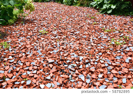 paved gravel tiles 58782895