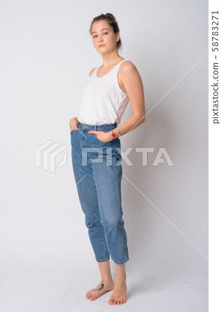 Full body shot of young beautiful woman Full body shot of young beautiful woman 58783271