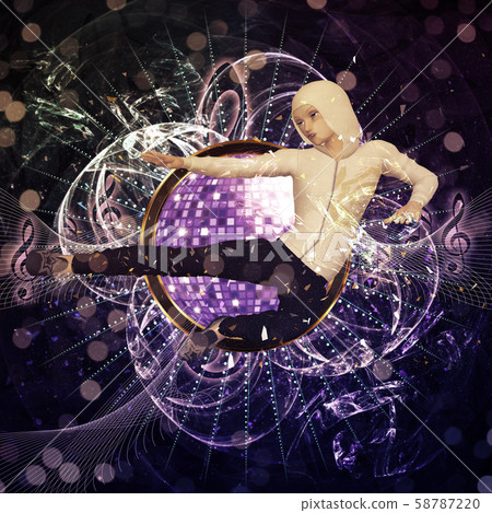Male dancer jumping 58787220