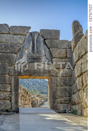 The Lion Gate in Mycenae, Greece The Lion Gate in Mycenae, Greece 58787507