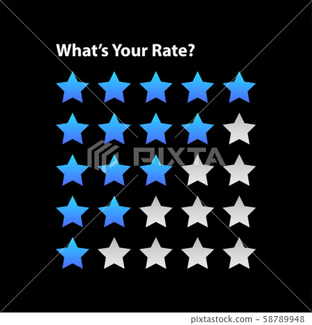 rating blue star for review app illustration 58789948
