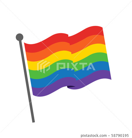 pride flag,rainbow flag illustration vector - Stock Illustration ...