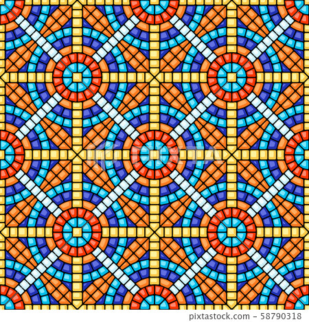 Ancient mosaic ceramic tile pattern. Ancient mosaic ceramic tile pattern. 58790318