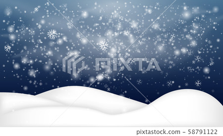 Snowy landscape isolated 58791122