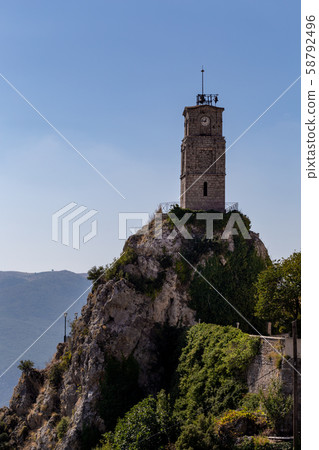 Old tower with clock Old tower with clock 58792496