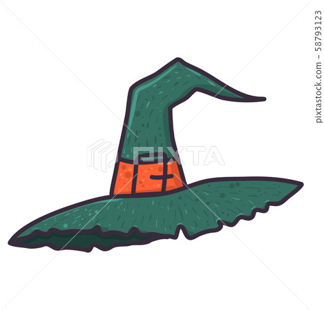 Witch hat cartoon illustration. 58793123