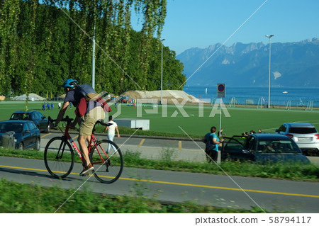A bicycle rider A bicycle rider 58794117