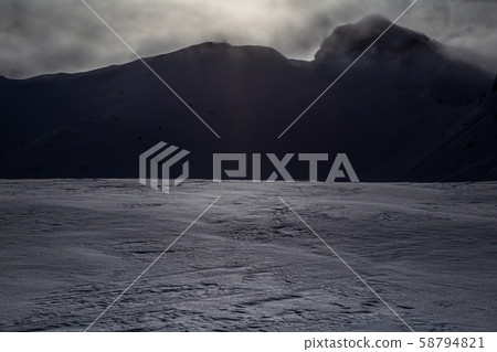 In the clouds at the top of the mountains 58794821