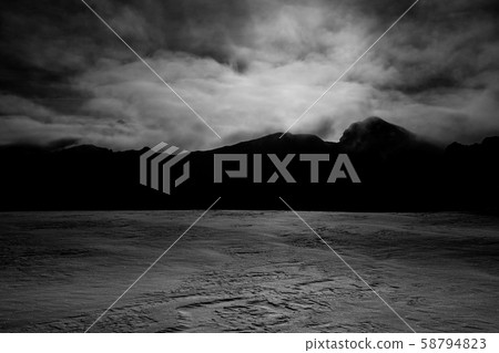 In the clouds at the top of the mountains 58794823