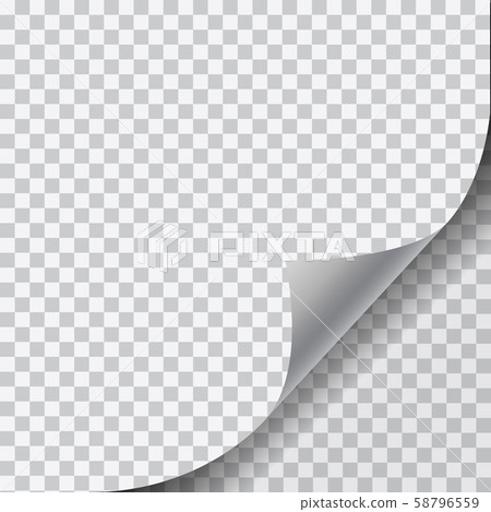 Realistic illustration of a blank white page with Realistic illustration of a blank white page with 58796559