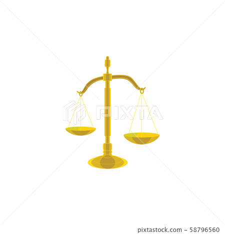 Color vector image. Judge's scales. Scales of Justice Color vector image. Judge's scales. Scales of Justice 58796560