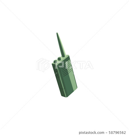 Color vector image. Police walkie-talkie on a white background Color vector image. Police walkie-talkie on a white background 58796562