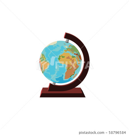 Color vector image. Globe icon. Globe on a... - Stock Illustration ...