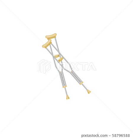 Color vector image. Crutches medicine and healthcare 58796588