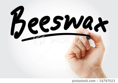 Hand writing Beeswax with marker Hand writing Beeswax with marker 58797023