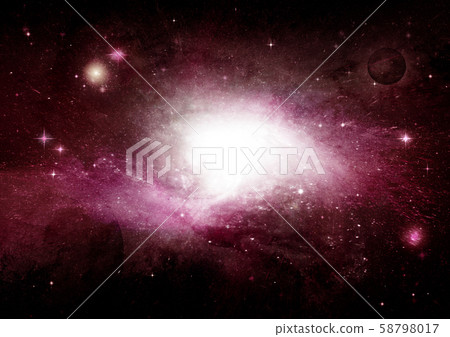 Stars, dust and gas nebula in a far galaxy Stars, dust and gas nebula in a far galaxy 58798017