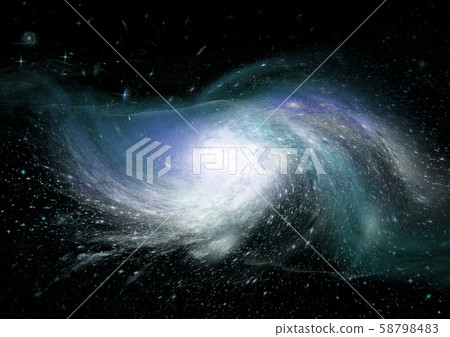 Stars, dust and gas nebula in a far galaxy Stars, dust and gas nebula in a far galaxy 58798483