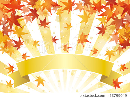 秋葉和淺秋背景 插圖素材 圖庫