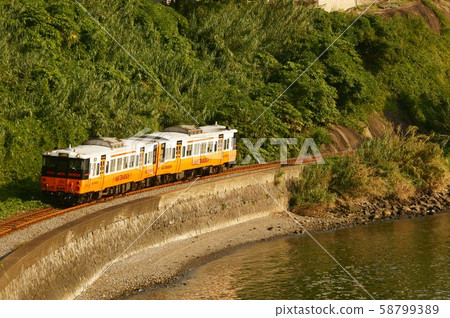 由Huis Ten Bosch駕駛的Kiha 66/67系統彩色快速海邊襯墊 58799389