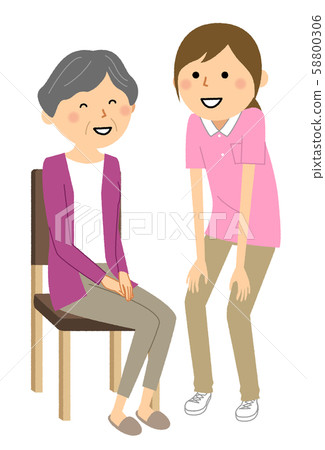 坐在椅子上的老人 58800306