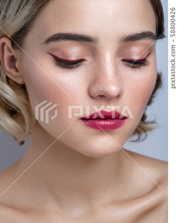 Beauty portrait of young woman. Beauty portrait of young woman. 58800426