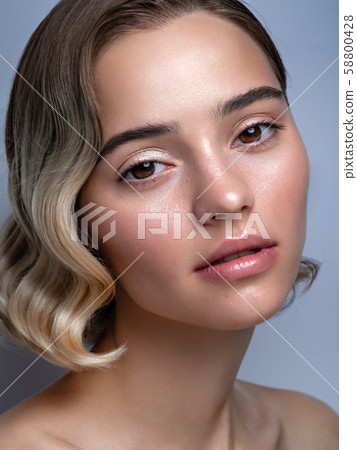 Model with healthy glowing skin. Model with healthy glowing skin. 58800428