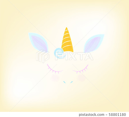 Unicorn cute in watercolor style, sign symbol, vector illustration. Unicorn cute in watercolor style, sign symbol, vector illustration. 58801180