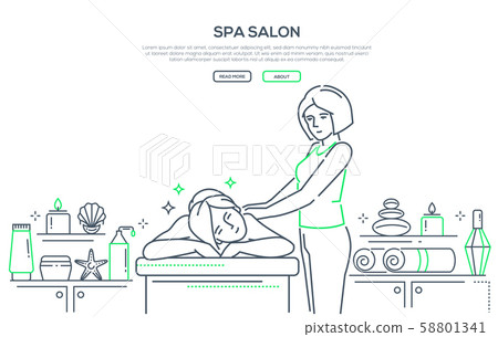 Spa salon relax linear landing page template 58801341