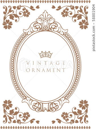 Vintage frame cherry blossom decoration 12-4 Vintage frame cherry blossom decoration 12-4 58801904