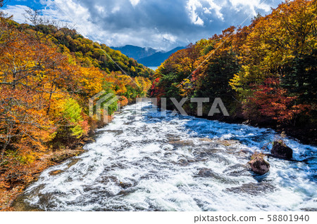 chi木日光（Ryuzu Bridge）的Ryuzu Falls 58801940