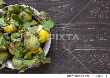 Fresh organic yellow apples and green pears Fresh organic yellow apples and green pears 58802291
