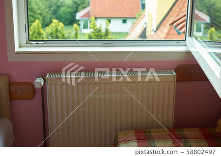 Radiator heater in a room Radiator heater in a room 58802497