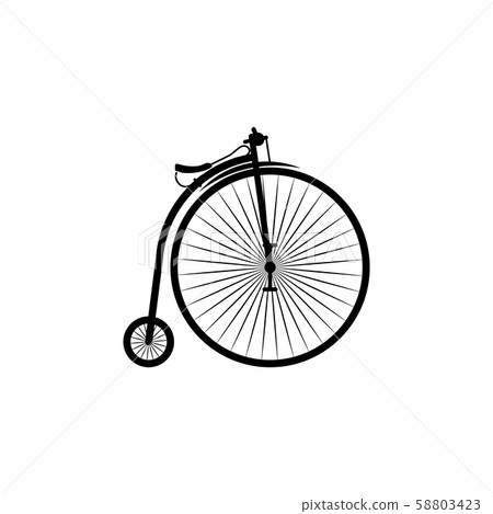 Penny-farthing vector icon black on white background Penny-farthing vector icon black on white background 58803423
