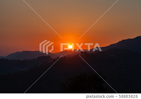 scenery sunset at Doi Chang Mub Chiang Rai 58803828