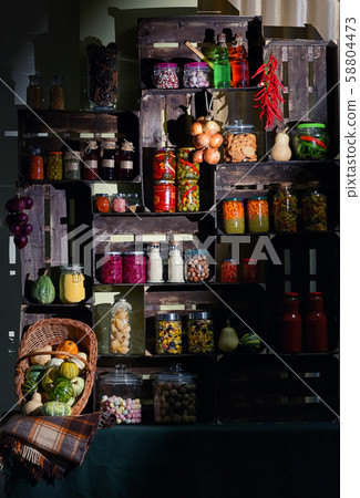 Jars With Pickled Vegetables Jars With Pickled Vegetables 58804473