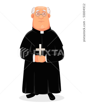 Priest cartoon character. Holy Father 58804912