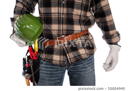 Craftsman at work on wooden boards. Carpentry. 58804940