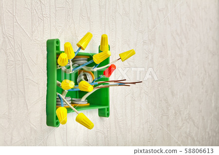 Twisting connectors for electrical wiring. 58806613