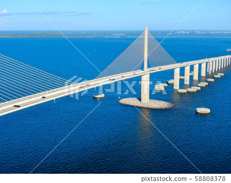 Aerial view of Sunshine Skyway Bridge Aerial view of Sunshine Skyway Bridge 58808378