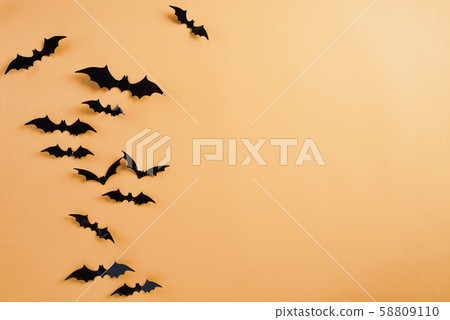 Top view of Halloween crafts background 58809110